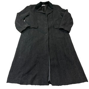 Forecaster of Boston Coat Womens Size 12 Wool Cashmere Herringbone Heavy Peacoat